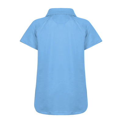 Girls Reagan Cap Sleeve Polo - Horizon Blue