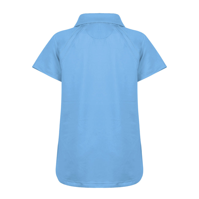 Girls Reagan Cap Sleeve Polo - Horizon Blue