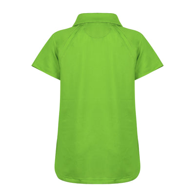 Girls Reagan Cap Sleeve Polo - Lime