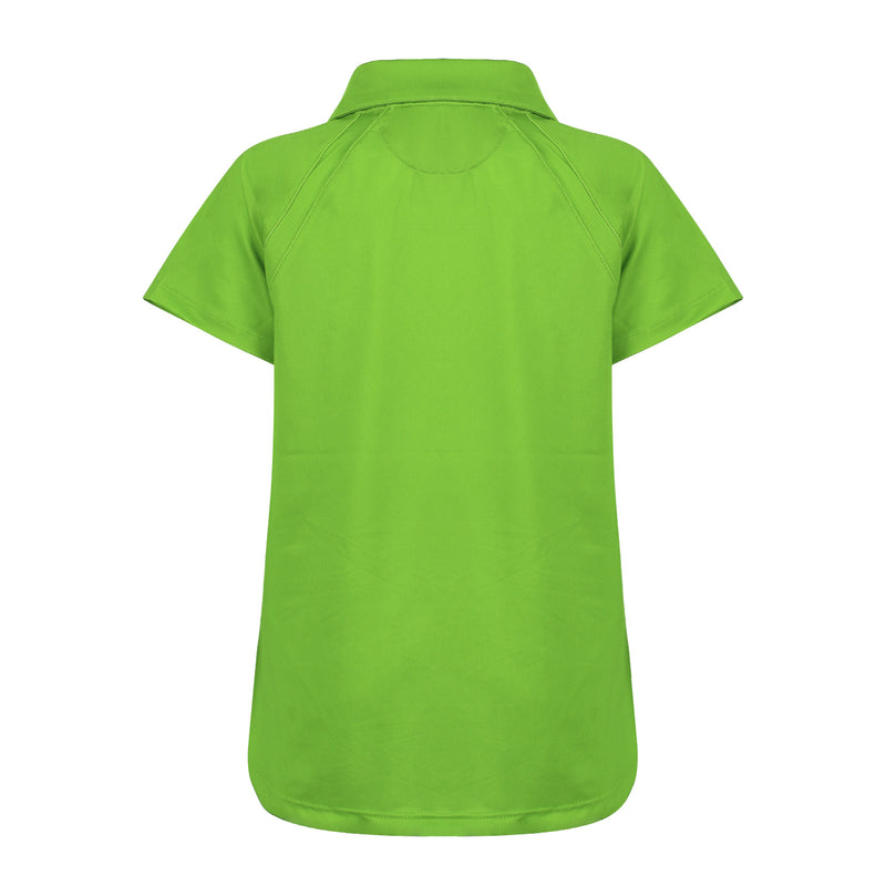 Girls Reagan Cap Sleeve Polo - Lime