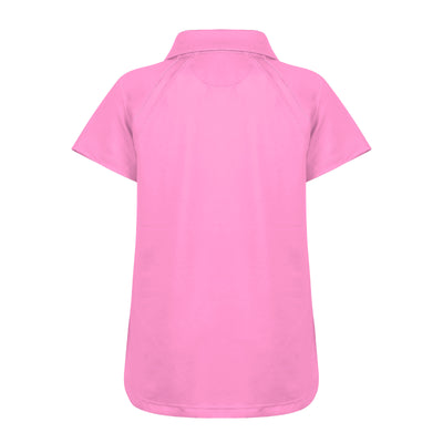 Girls Reagan Cap Sleeve Polo - Pink Lady