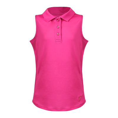 Girls Elsie Sleeveless Polo - Sachet Pink