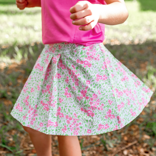 Girls Betty Woven Skort - Birdie Bliss - Pink/Lime