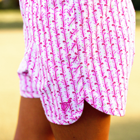 Girls Britt Shorts - Iron Reef - Pink/Lime