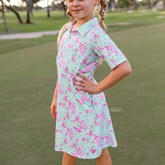 Girls Felicity Dress - Birdie Bliss - Pink/Lime