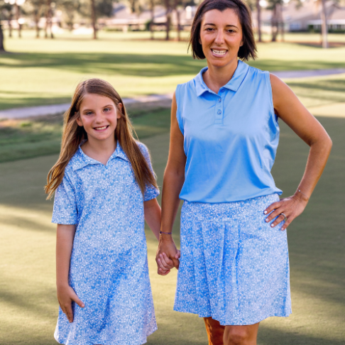 Girls Felicity Dress - Secret Garden - Blue/White Girls Felicity Dress - Secret Garden - Blue/White