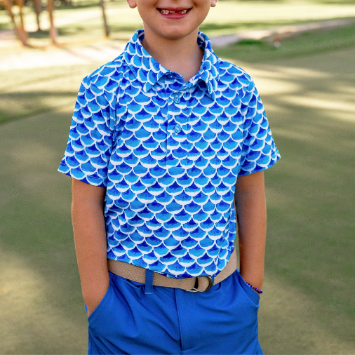 Boys Archer Polo - Mystic - Teal