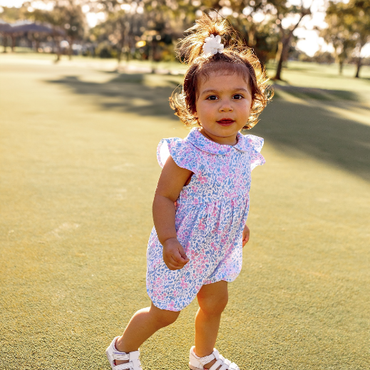 Mini Girls Nala Romper - Birdie Bliss  -  Pink/Blue