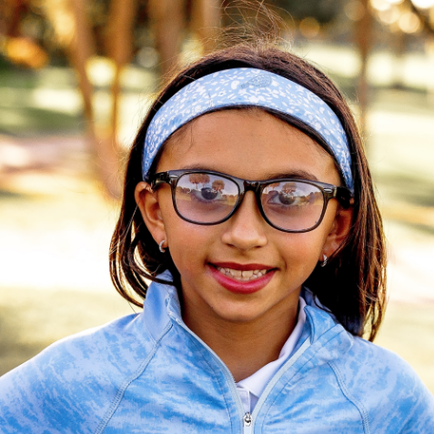 Girls Headband - Secrent Garden - Blue/White