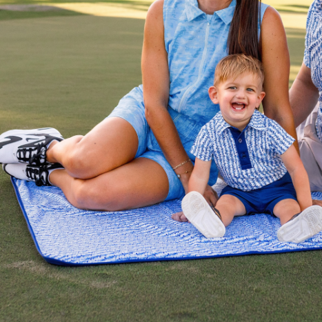 Snuggle Blanket - Iron Reef - Navy/White