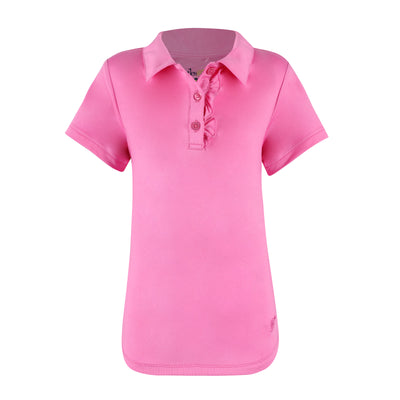Girl's hot pink performance polo