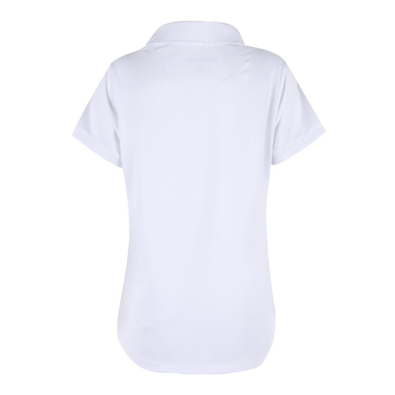 Girls  Signature Cap  Sleeve Polo Shirt - White  TurtlesAndTees   