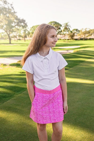 Marlee Girls Woven Golf & Tennis Skort - Lined Up Pink skorts TurtlesAndTees LUP XSmall (4T) 